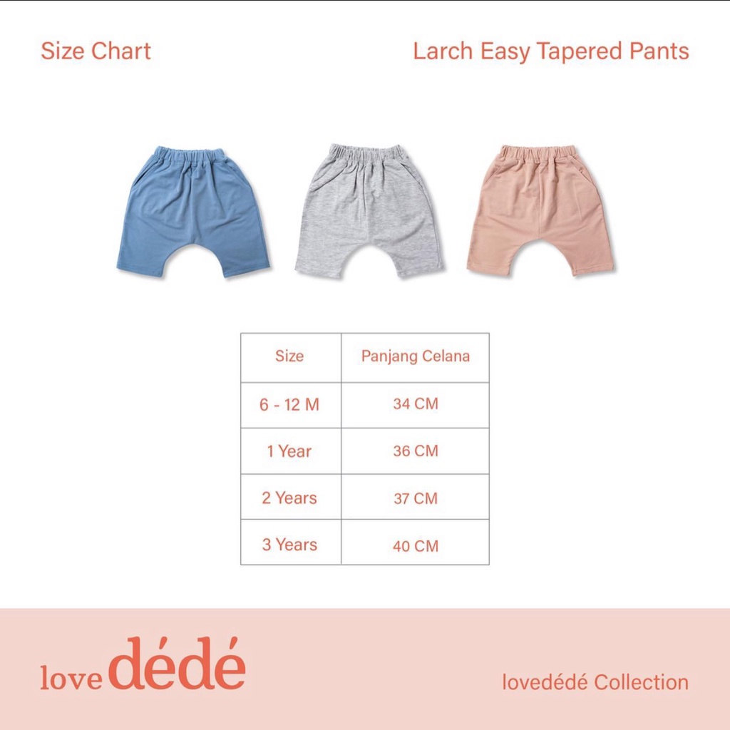 Lovedede - Larch Easy Tapered Pants - Celana Panjang Bayi &amp; Anak Under The Sea Baju pergi jalan lucu fashion cowok laki import murah