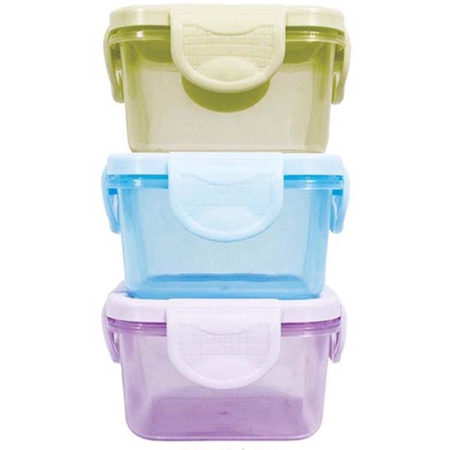 BABY SAFE Food Container Wadah Makanan Isi 3 pcs