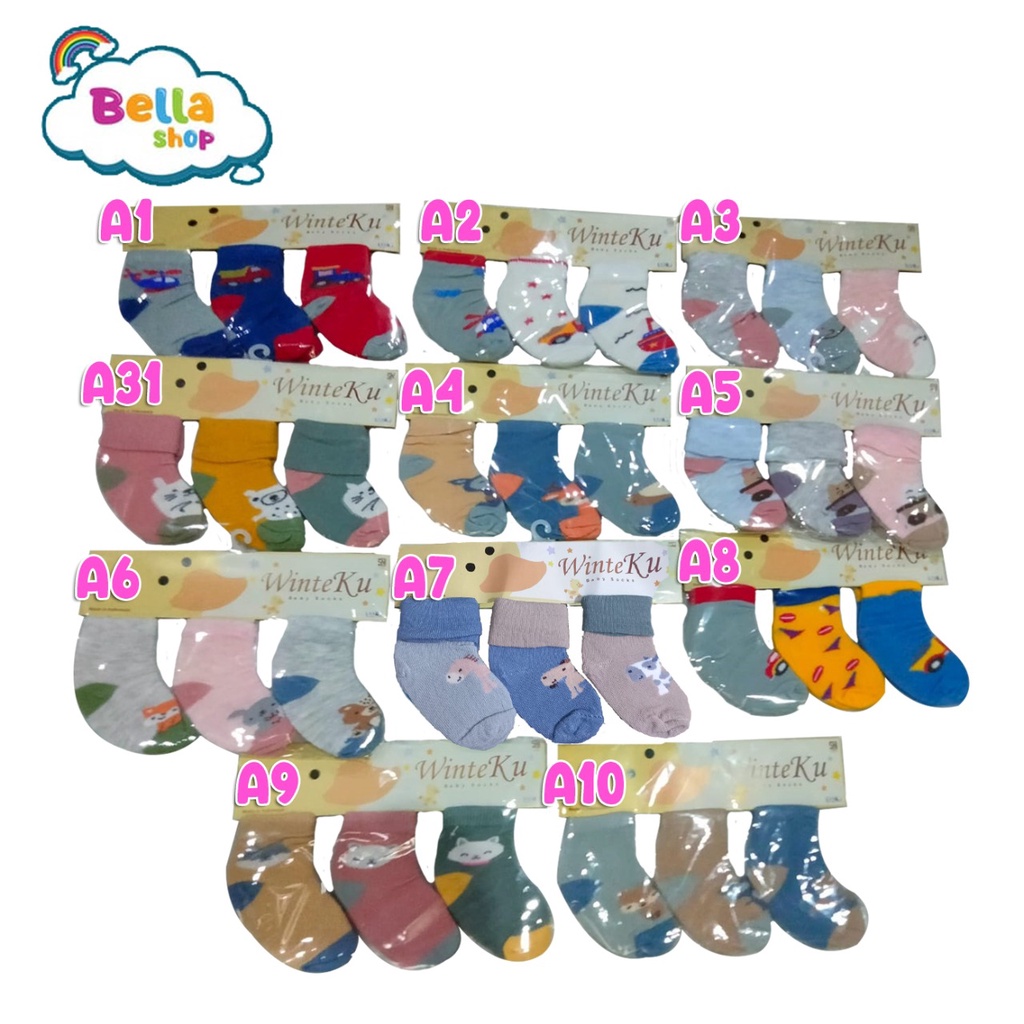 KAOS KAKI BAYI WINTEKU BABY SOCK FLOWER WINTEKU KAOSKAKI ANAK - BELLA SHOP