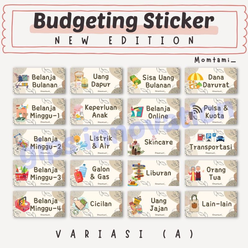 

STIKER KEUANGAN DOMPET PINTAR/DISIPLIN BUDGETING - SATUAN