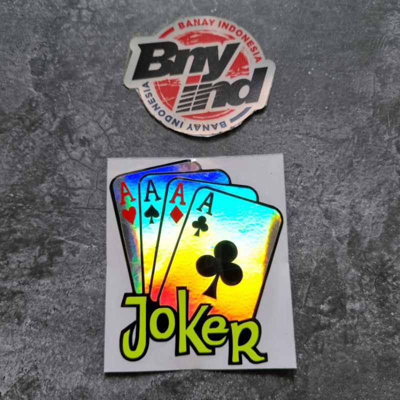 STICKER STIKER KARTU AS JOKER CUTTING