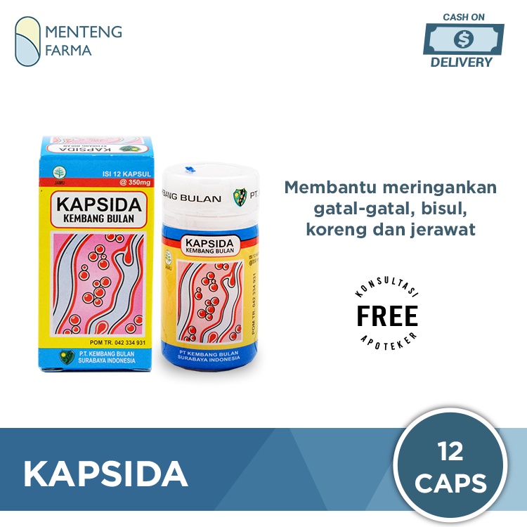 Kapsida Kembang Bulan 12 Kapsul - Obat Gatal, Bisul, Jerawat, dan Darah Kotor