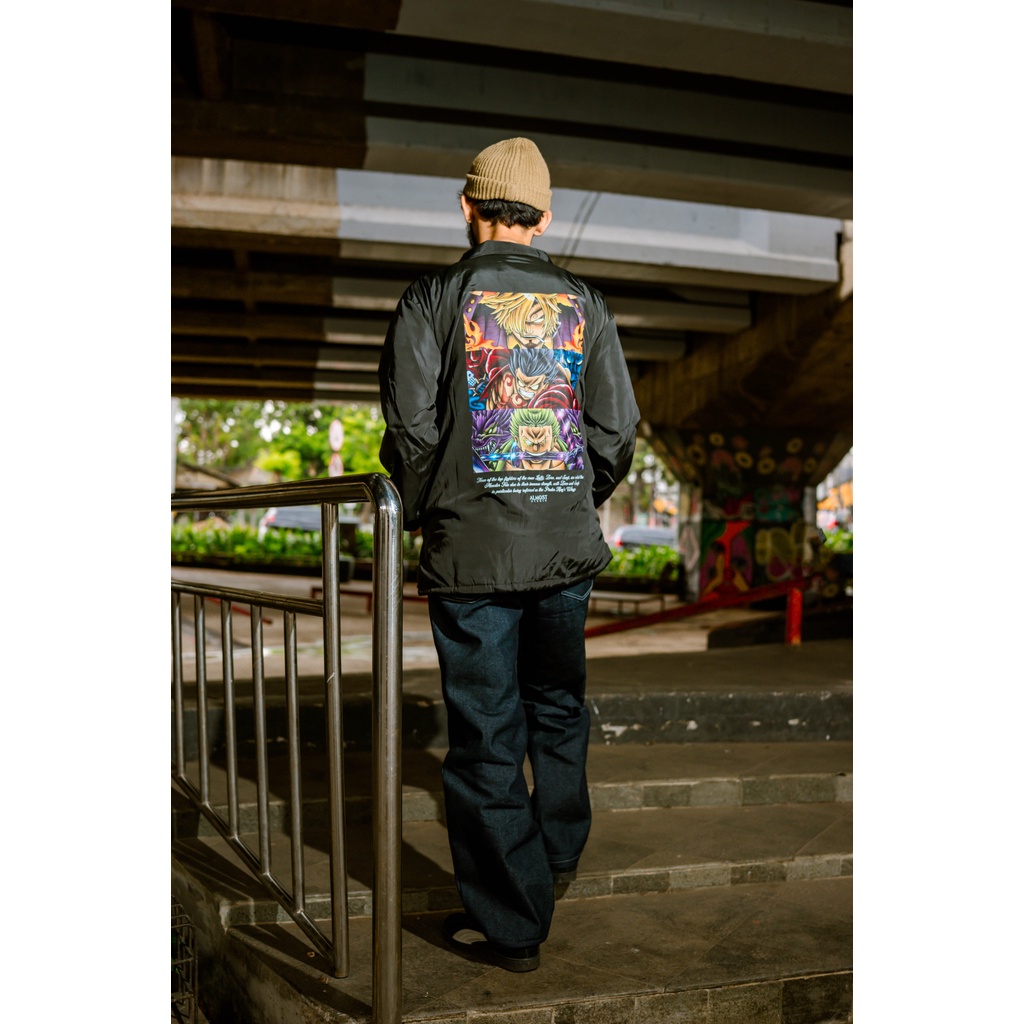 Almost Studio - Coach Jacket - Kaibutsu - Black