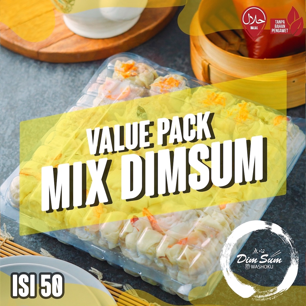 

MIX DIMSUM MASBOY 5 TOPPING HALAL (50 PCS) - WASHOKU DIMSUM