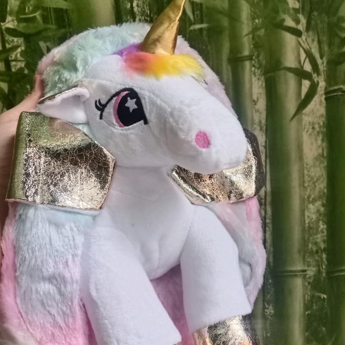 Tas Ransel Boneka Unicorn/Kado Ulang Tahun Anak Perempuan/Tas Tk Impor