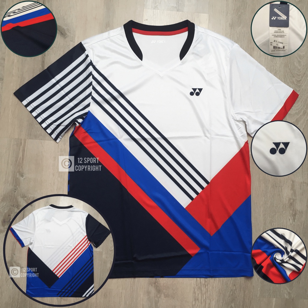 12SPORT - [Boleh Tukar Size] Baju Bulu Tangkis Y-21003 Import Premium Kaos Badminton Polyester Premi