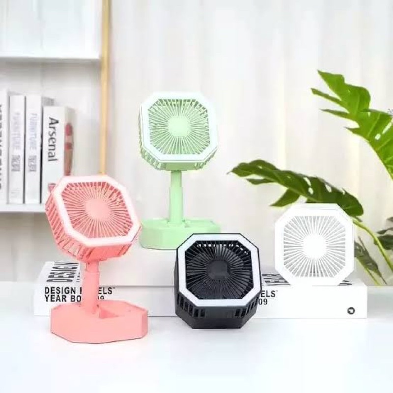 Kipas angin mini lampu LED portable