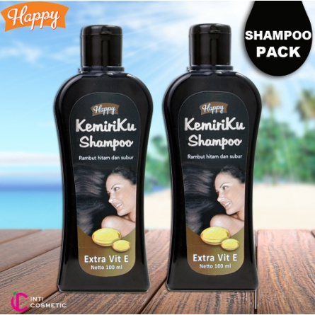 Sampo Kemiri Happy Shampoo Kemiriku Penghitam Rambut Uban Penyubur Rambut Original