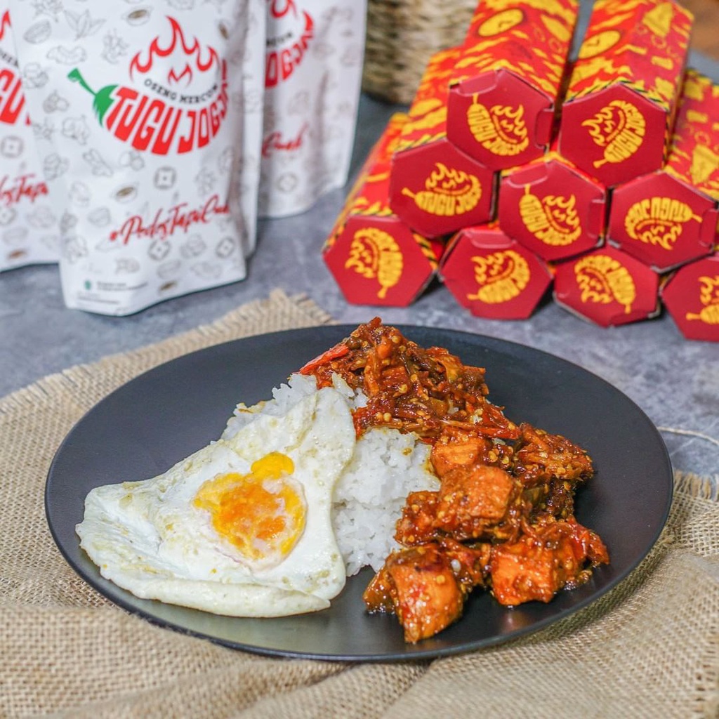 (OLEH - OLEH KHAS JOGJA) OSENG MERCON TUGU JOGJA/ SAMBAL PEDAS / AREM - AREM