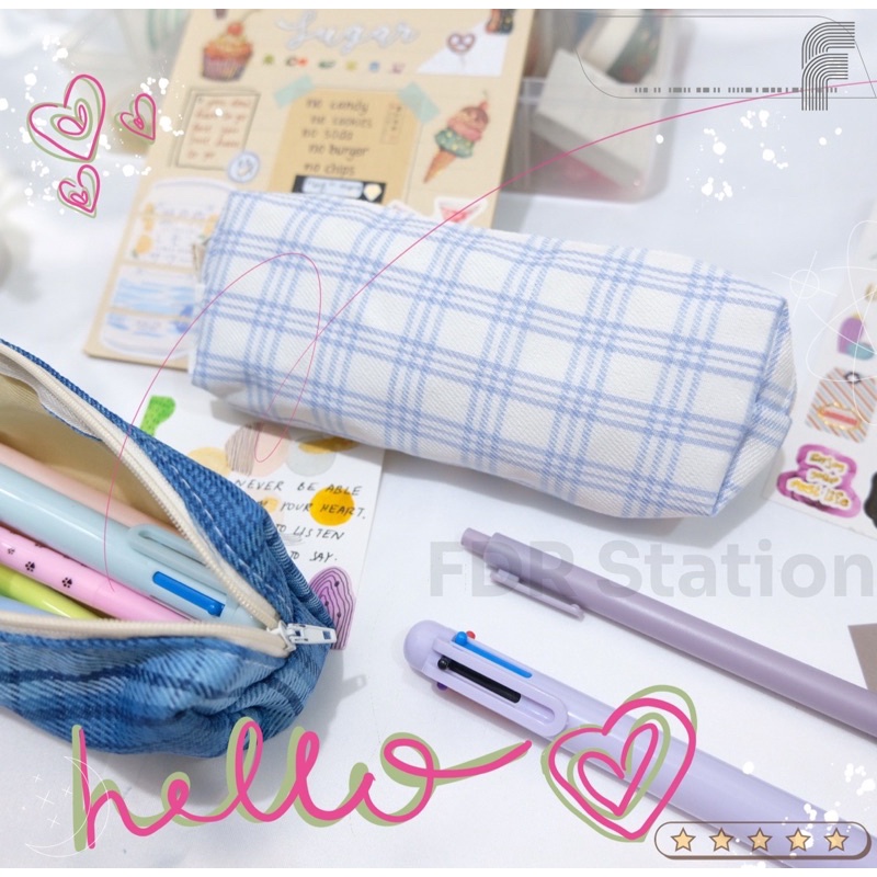 

Tempat Pensil kotak kain halus Korea