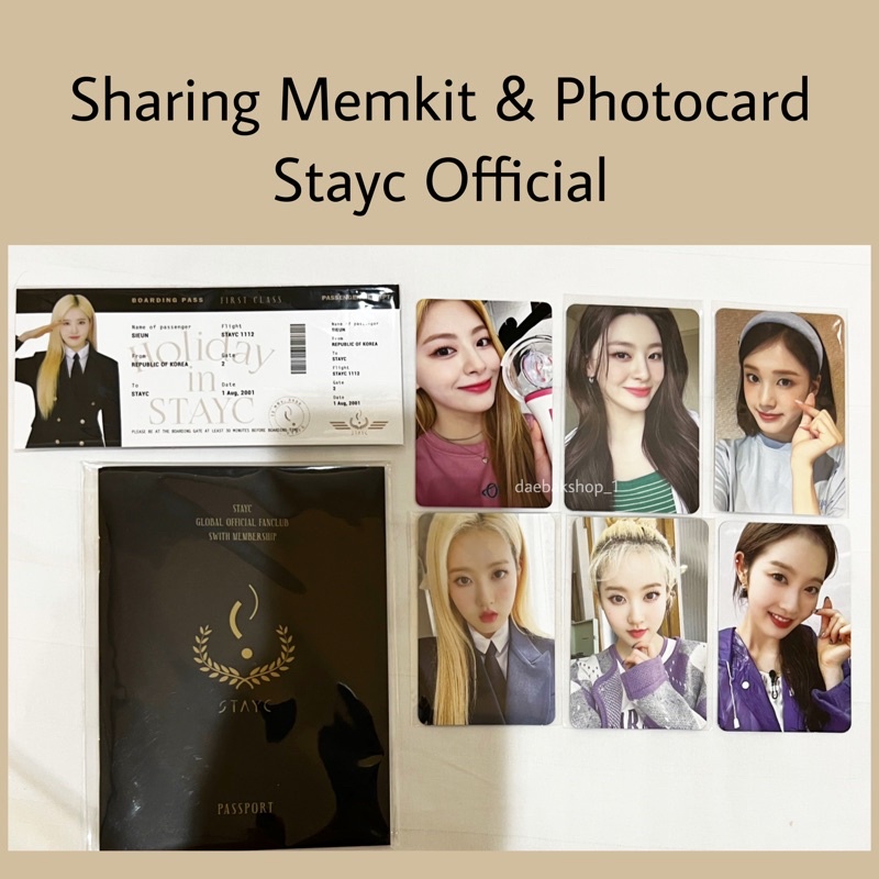 Photocard Seeun Sieun Membership kit memkit stayc j makestar hand heart we need love lightstick Mess