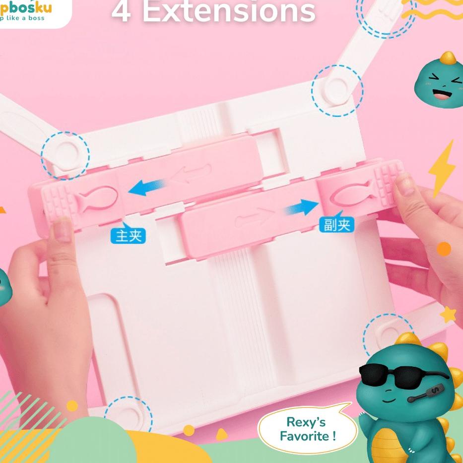 

Terjangkau!! PENYANGGA BUKU BOOK STAND READING HOLDER TABLET AESTHETIC PENAHAN BUKU BACA PORTABLE ~