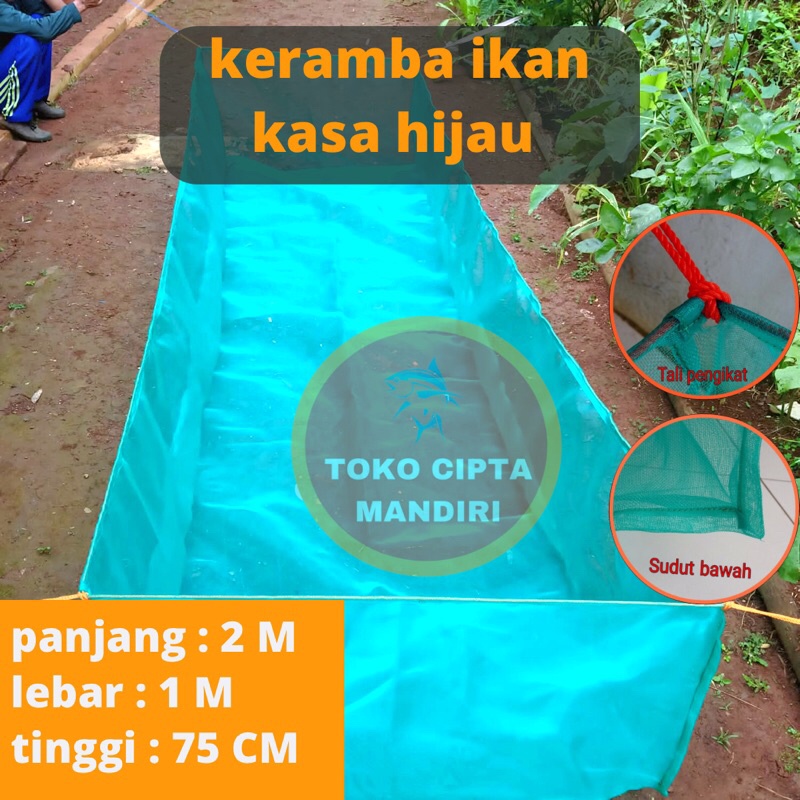 keramba ikan kecil jaring ikan waring ikan 2x1x75 cm