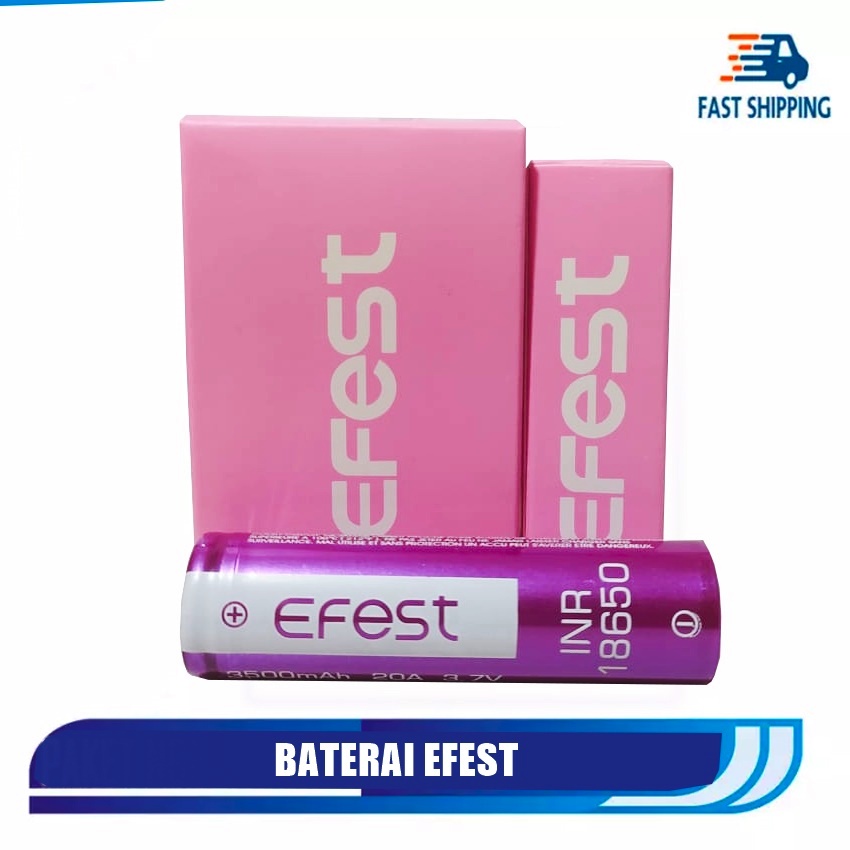 BATERAI 18650 EFEST 3500MAH BISA DI CARGE