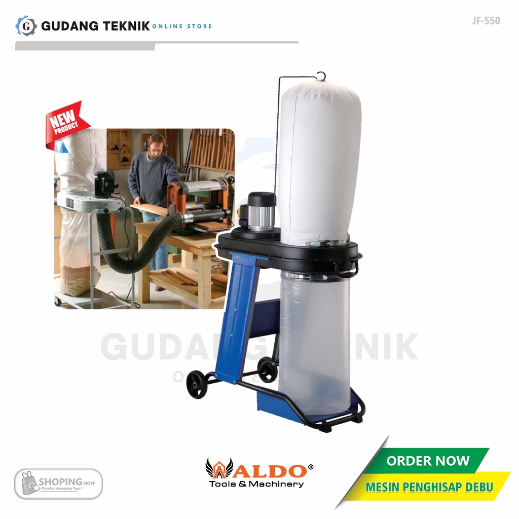 Blower Penghisap Debu ALDO JF-550 / Mesin Penyedot Debu 550W ALDO JF550 - Dust Collector Blower ALDO JF 550