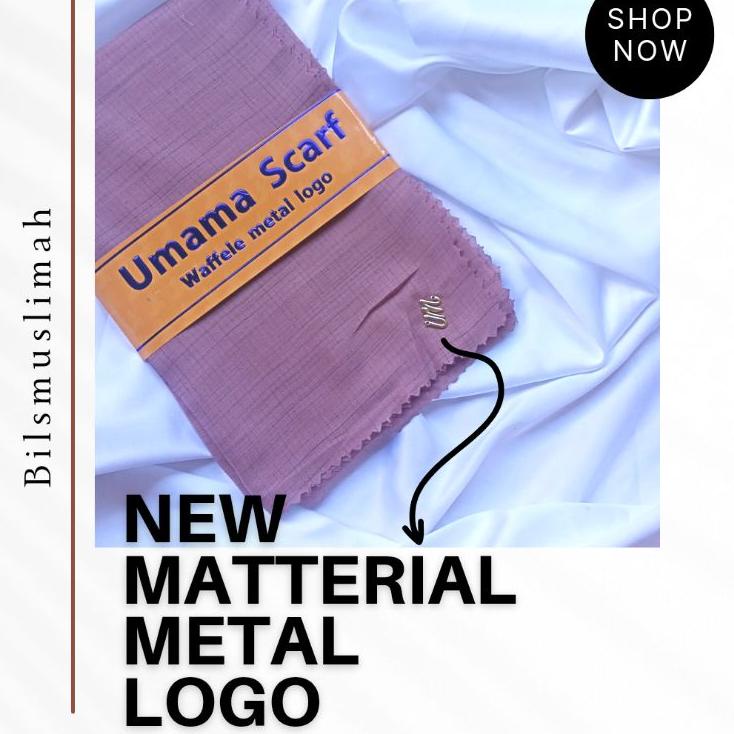 Stok Terbatas HIJAB VOAL WAFFLE LASERCUT UMAMA PART I LOGO METAL