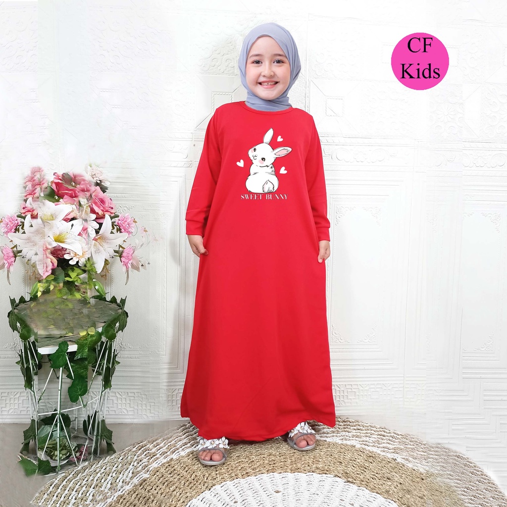 Gamis Anak Perempuan DTF Sweet Bunny CF Kids