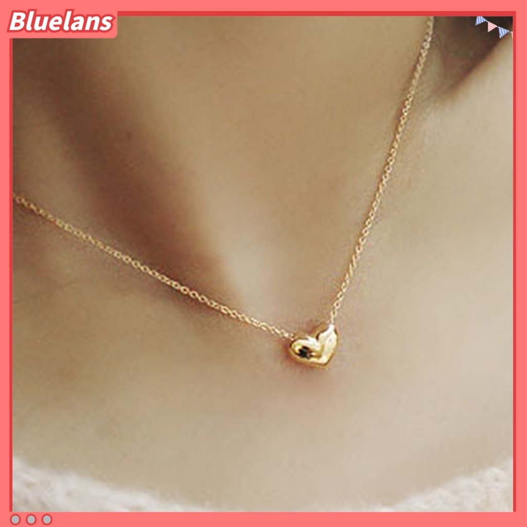 Bluelans Women Elegant Love Heart Pendant Necklace Choker Chain Jewelry Accessory Gift