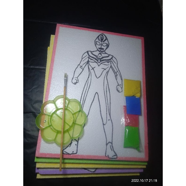 

isi 5pcs strofoam begambar mewarnai lukisan komplit