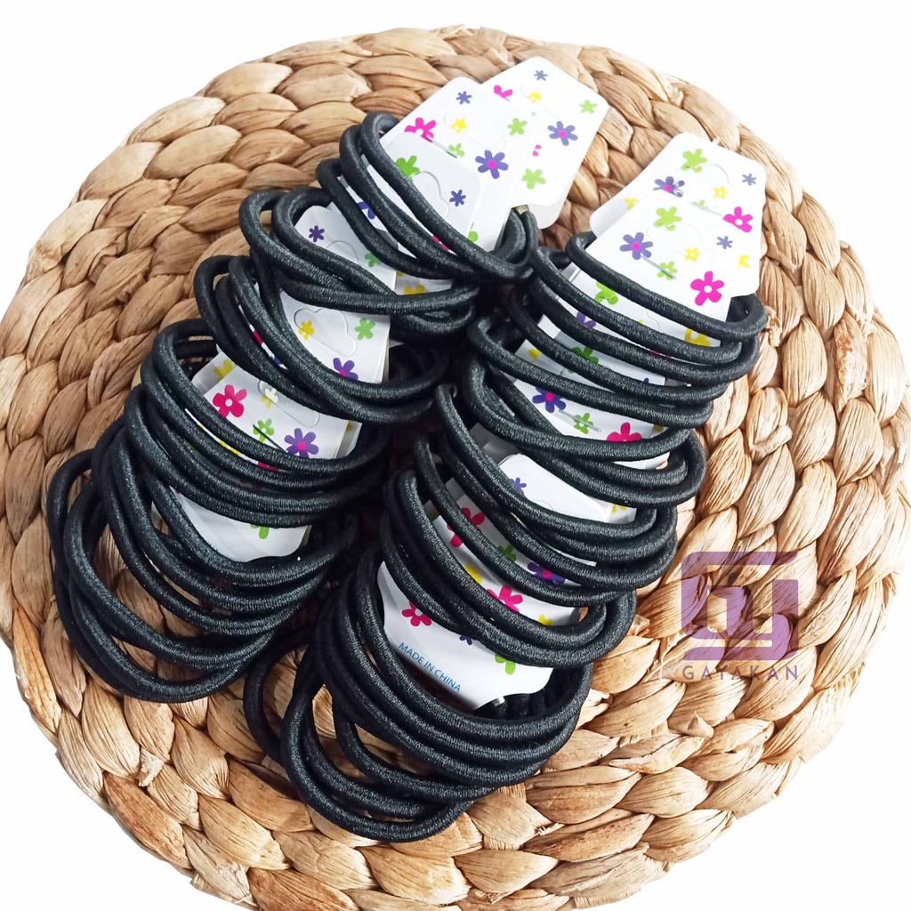 Isi 48 Pcs Ikat Rambut Karet Soft seri Cacing Multiwarna