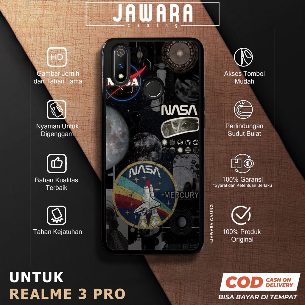 Case Realme 3 Pro Casing Realme 3 Pro Jawara Casing [NASA] Case Glossy Case Aesthetic Custom Case An