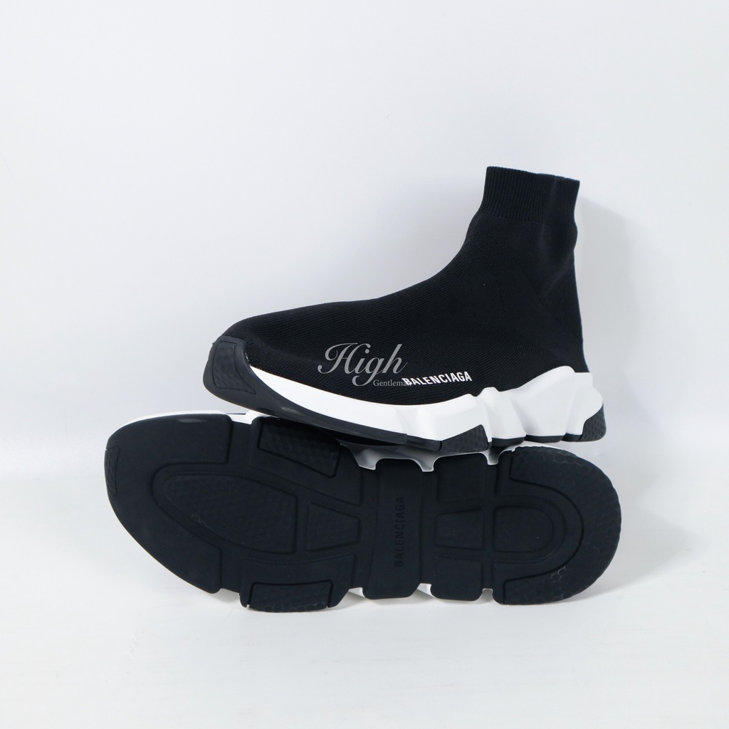 Blenciaga Speed Trainer Black White (Black Sole)