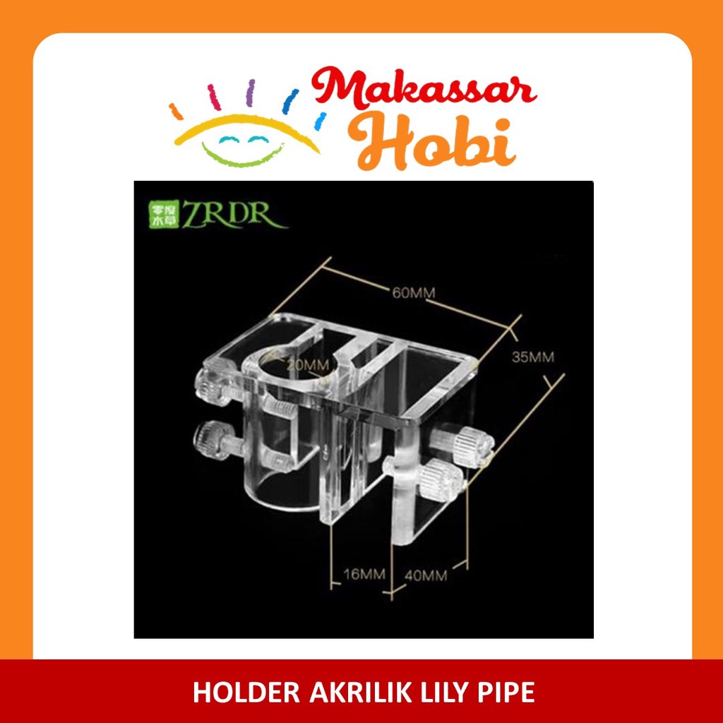 Lily Pipe Holder Bracket Inflow Outflow 12-16 mm Selang Pipa Aquascape