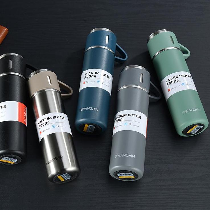 Pasti Kekinian TBESHOPINDO Botol Minum 500ml Termos Vaccum Flask Panas Dingin A36321-3