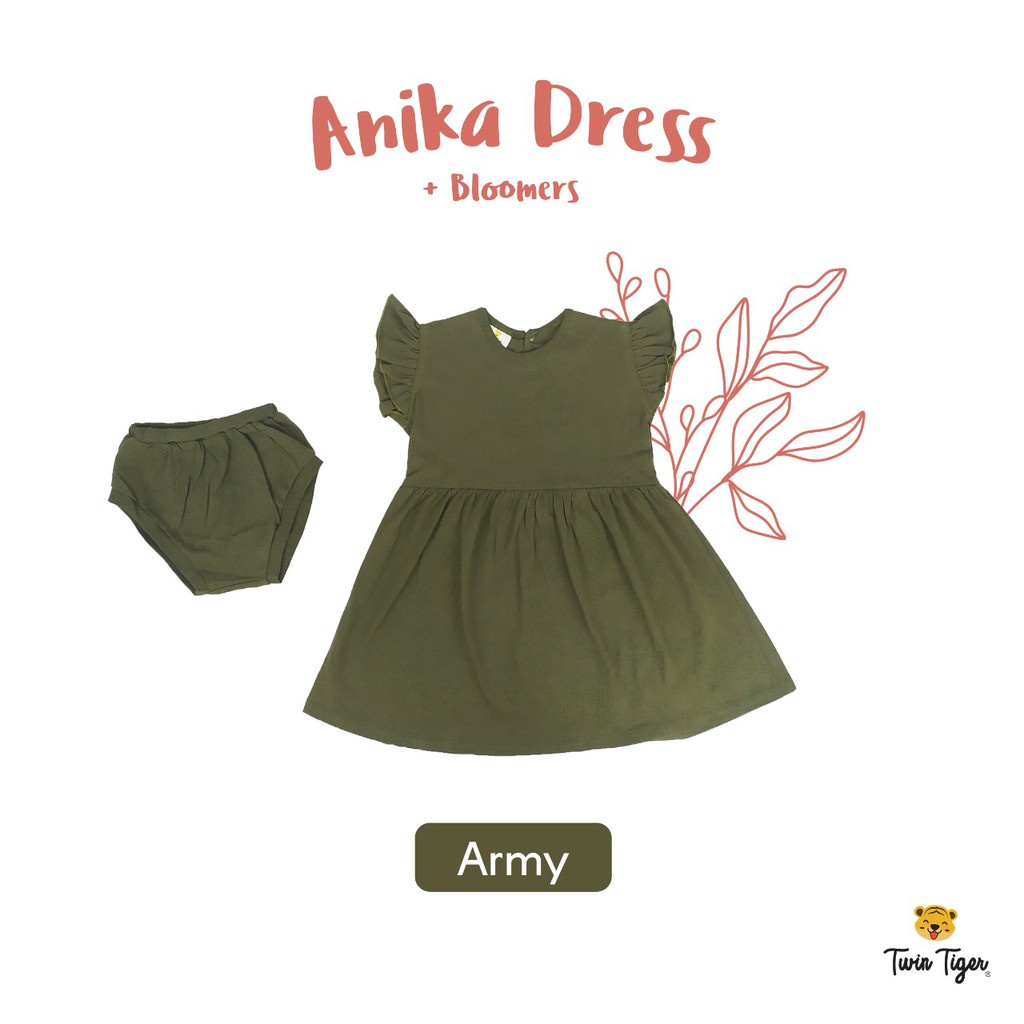 Twin Tiger Baby Anika Dress Baju Anak Perempuan 0 - 3 Tahun