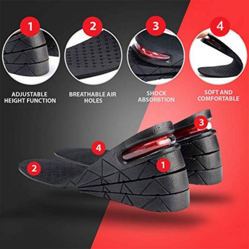[LGS] 1 PASANG INSOLE PENAMBAH TINGGI BADAN / 3 LAYER INSOLE NAMBAH TINGGI BADAN 7CM PU LAPIS