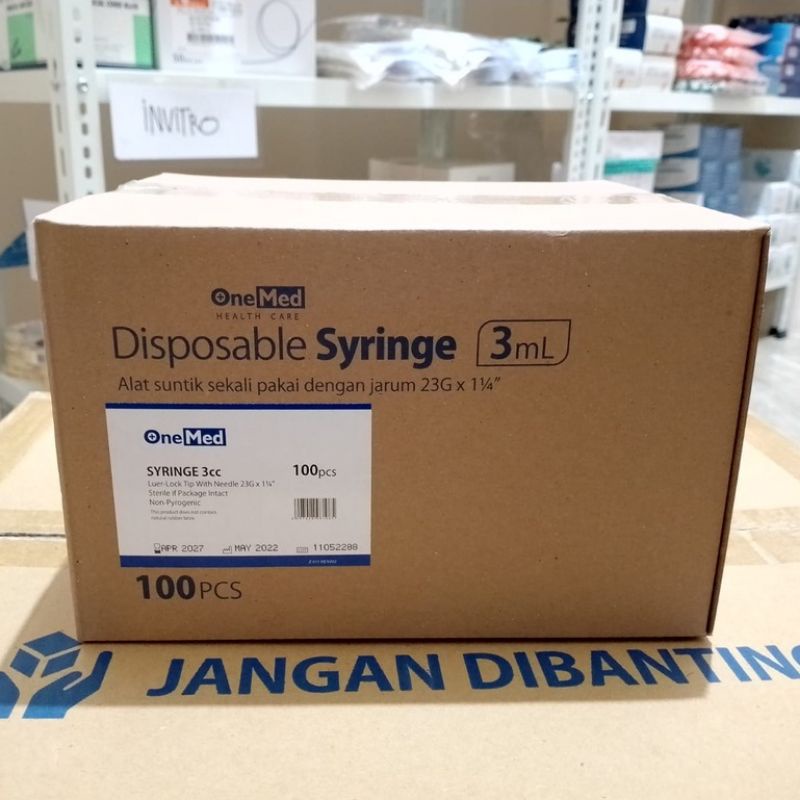 syringe onemed perbox 1ml 3ml 5ml/spuit 1cc 3cc 5cc