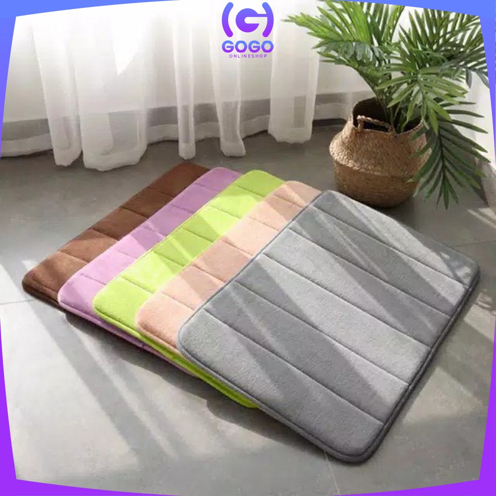 GOGO-C230 - C233 Keset Kaki Anti Slip 40X60CM Bahan Memory Foam / Keset Kamar Mandi / Keset Karakter