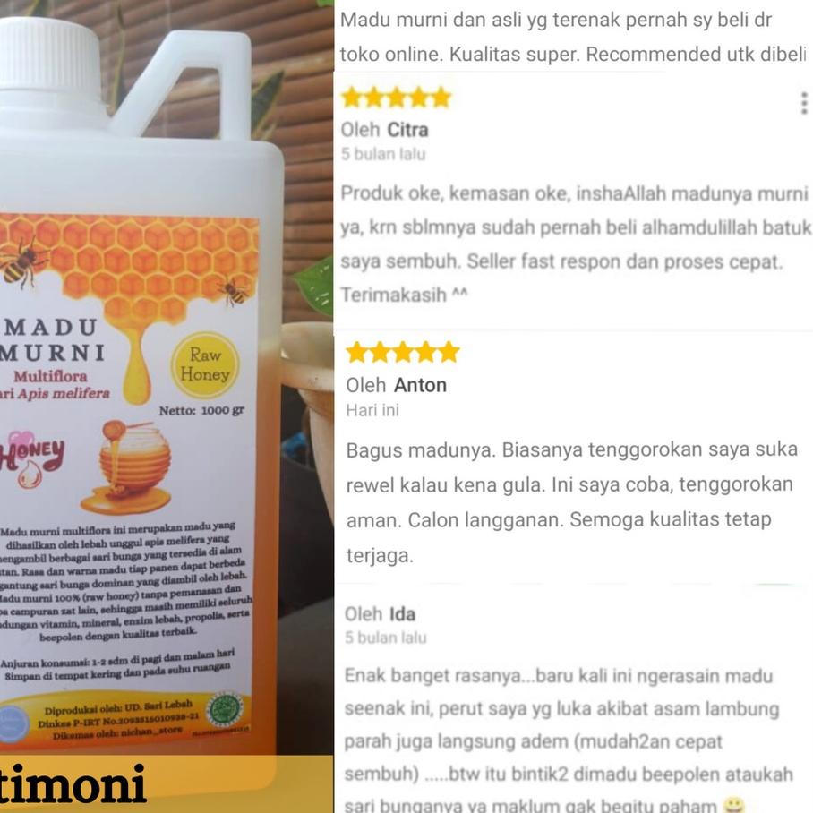 

SALE!!Madu Asli / Raw Honey 1000 Gram / 1 Kg Perasan Madu Sarang Melifera|KD5