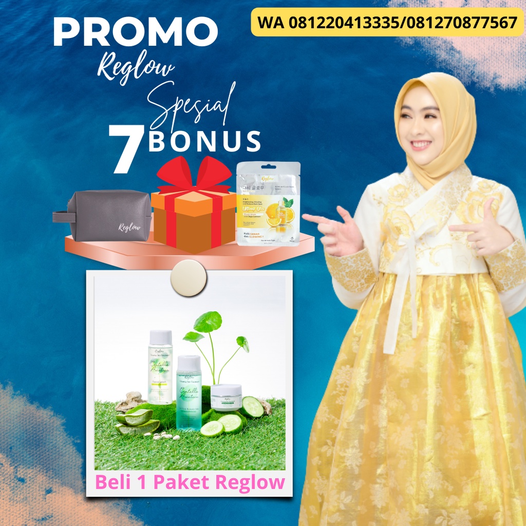 Paket Skincare Reglow Dokter Shindy Putri - Krim Pencerah Wajah - 2 in 1 Toner Micellar Water - Faci