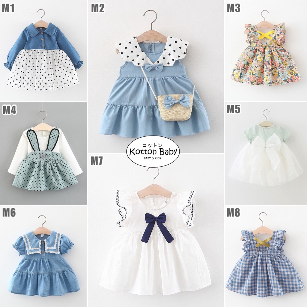 6-36bln DRESS ANAK [KUALITAS IMPOR] vol.M GAUN BAYI ELEGAN PESTA ANAK BAYI PEREMPUAN Catalog M G