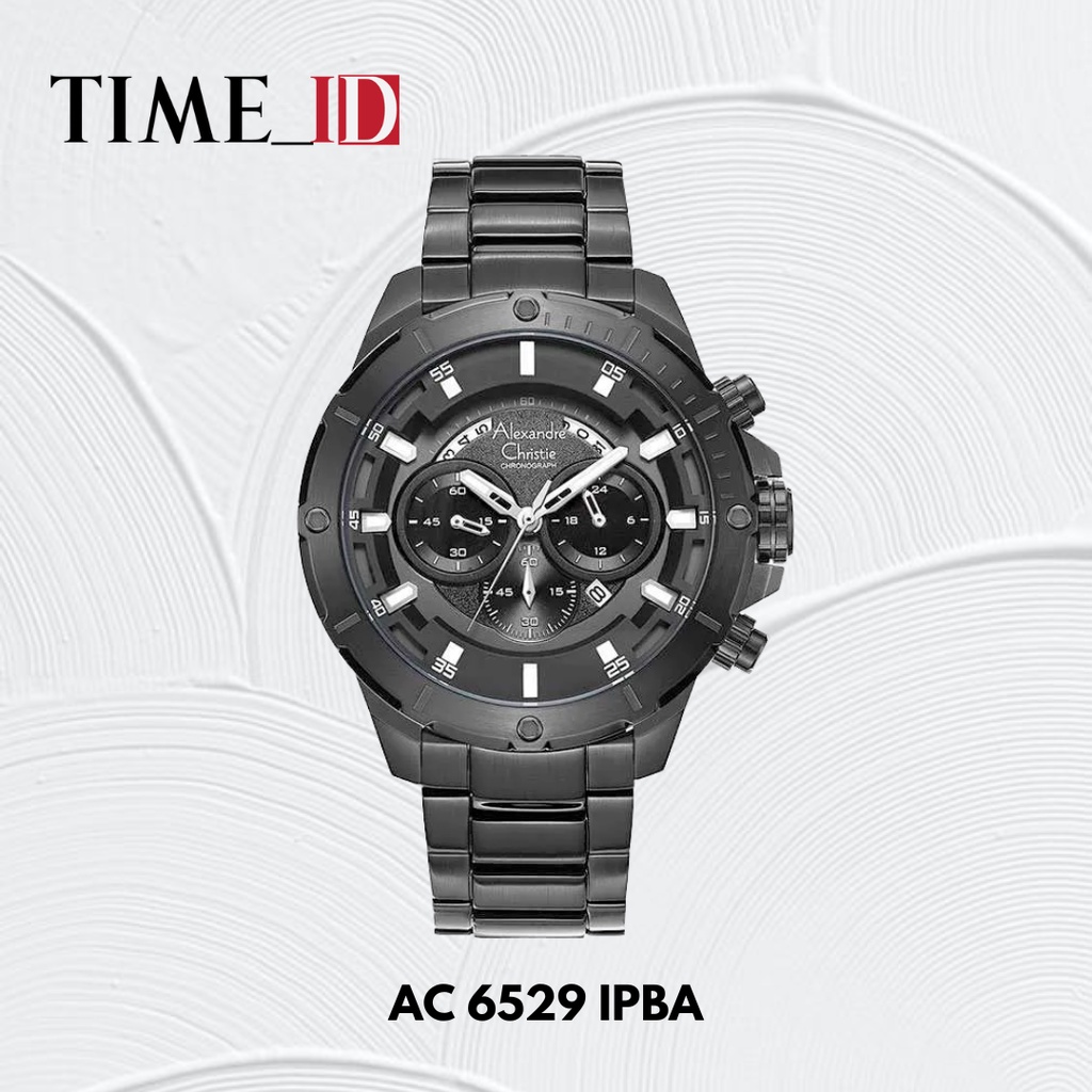 Jam Tangan Alexandre Christie AC 6529 BLACK ROSEGOLD Pria