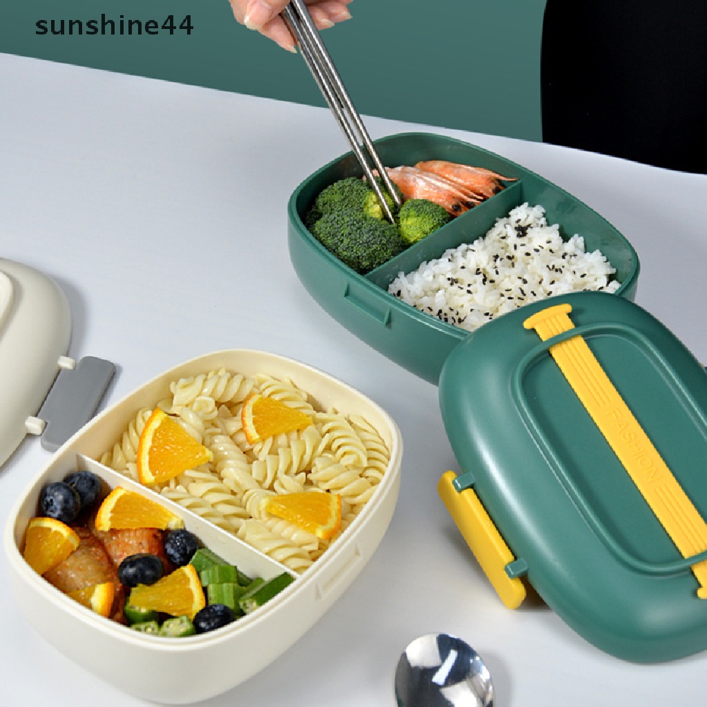 Sunshine Kotak Makan Bento Portable Ringan Dengan Strap Untuk Anak