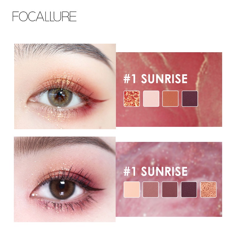 FOCALLURE Glitter Eyeshadow Palette-16 Colors Palet Eyeshadow Kosmetik Alis High Pigment And Smooth Powder FA88