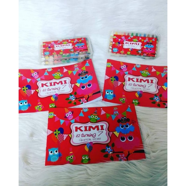 

souvenir buku gambar crayon custom