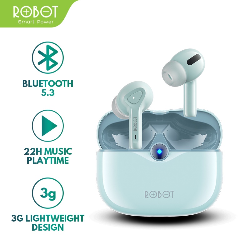 ROBOT Headset Bluetooth T30 Airbuds Earphone Earbuds TWS