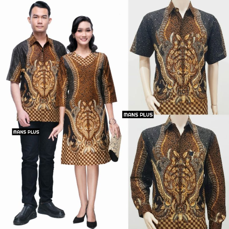 Dress Batik Wanita Jumbo 4L-5L Modern Lengan ¾ Terusan Tunik Big Size XXL-XXXLRHN-Ck