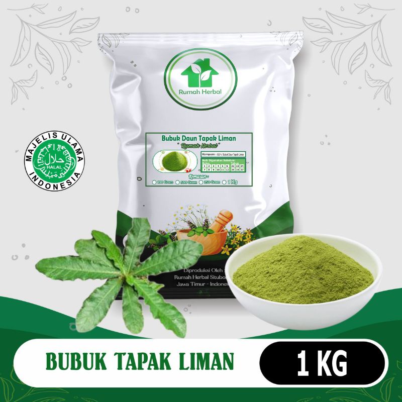 

Bubuk daun tapak Liman murni kemasan 1kg