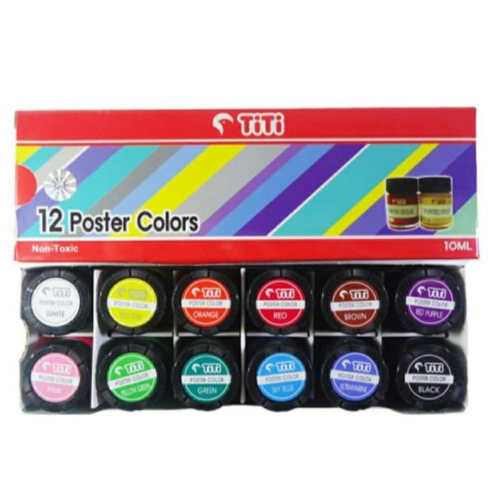 

Hari Ini Cat Poster Titi 12 Colors 10Ml Botol ( Set ) Original Terbatas