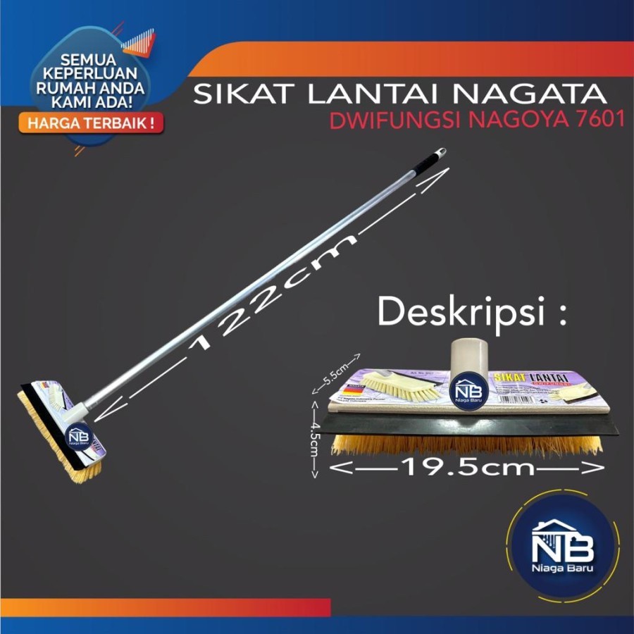 NAGATA Sikat Lantai 2 Fungsi NG 7601