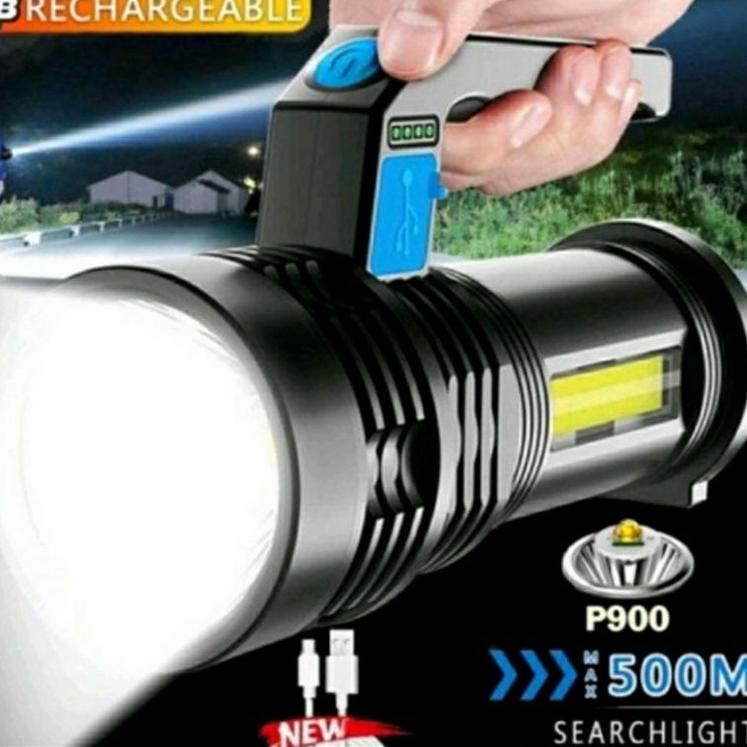 G6A1 Senter LED+COB Jarak Jauh Super Terang/ Senter Tangan LED COB MX-7501 JSQ