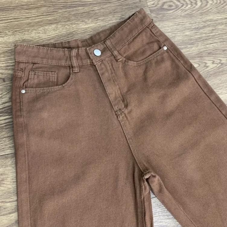 Sale Terbatas Sevins - celana panjang highwaist kulot jeans army coklat/kulot jeans wanita