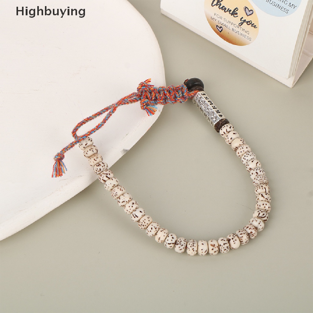 Hbid Gelang Tangan Unisex Desain Manik Bodhi Tibet Handmade Adjustable Untuk Umat Buddha Glory