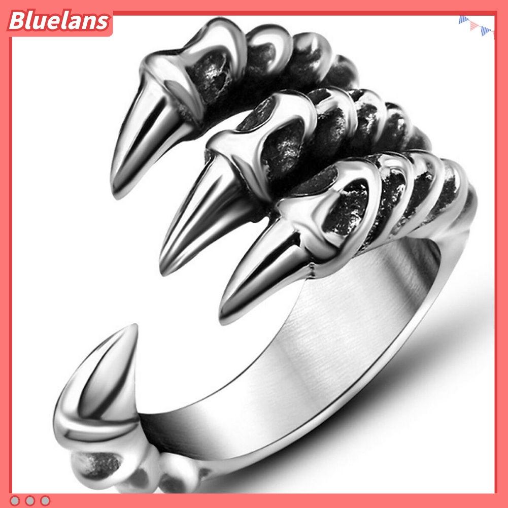 Bluelans Men Women Vintage Eagle Claw Open Finger Ring Adjustable Rocker Jewelry Gift
