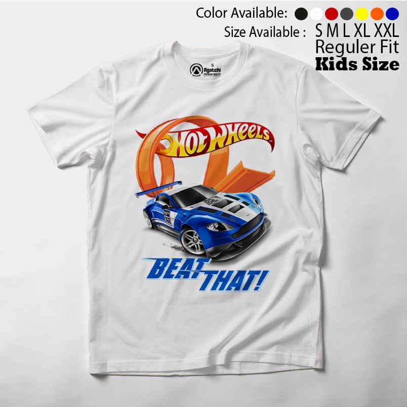 Baju Kaos Atasan Anak Laki - Laki Agatchi Motif Hotwheels