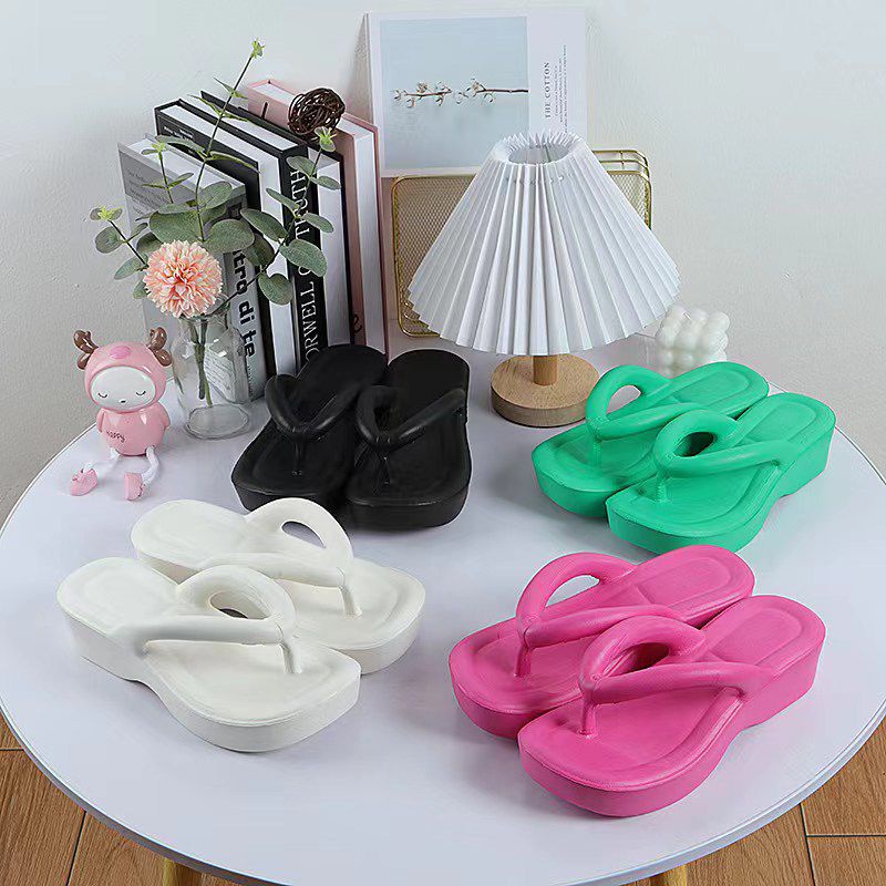 EVA Sandal Jepit Platform Wanita Import Bangkok Bahan Spons Eva Ringan Empuk Bahan Elastis Lentur Tinggi 5 Cm Rubber Super Soft Anti Slip BALANCE 821 / Sandal Jelly WEDGES EVA Karet Import Tebal / Sendal Wanita Tinggi